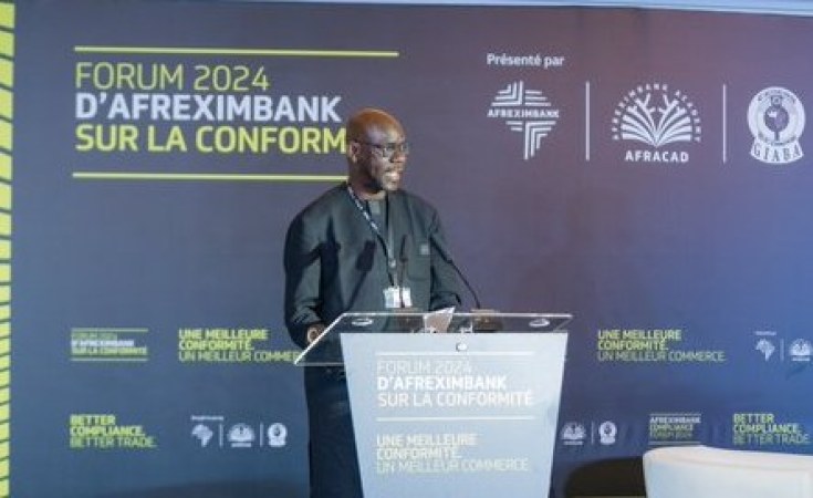 Madické Niang, expert au GIABA, s'exprimant au Forum 2024 Afreximbank sur la Conformité.